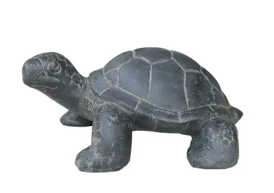 Product image 3 of the product “Turtle with a hole at the bottom, in size 62cm Length | Cast stone, handcrafted & coloured ”